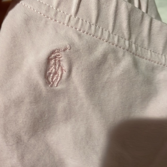 Ralph Lauren 5 pale pink legging floral embroidered with cold shoulder pink top - Picture 3 of 12